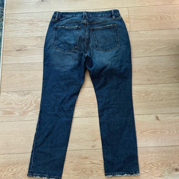 10/30 Good American Straight Leg Jeans Distressed Jeans - Picture 2 of 12